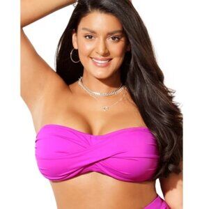 Body Glove Twist Padded Bandeau Bikini Top Size Small